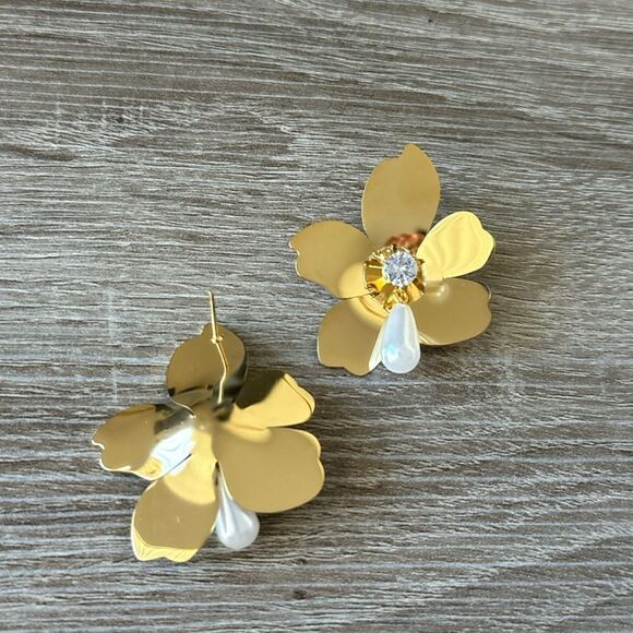 Bohemian flower earrings A1110 - Picture 3 of 4